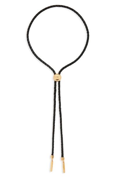 Versace Medusa Bolo Tie In Black.